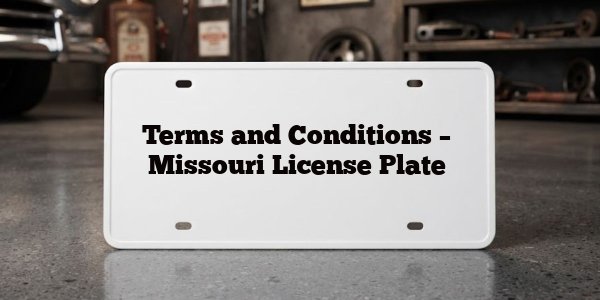 Terms and Conditions – Missouri License Plate
